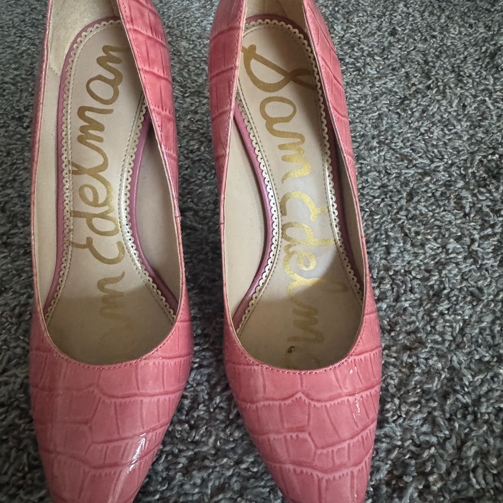 Sam Edelman Pink Croc-Embossed Women's Shoes
